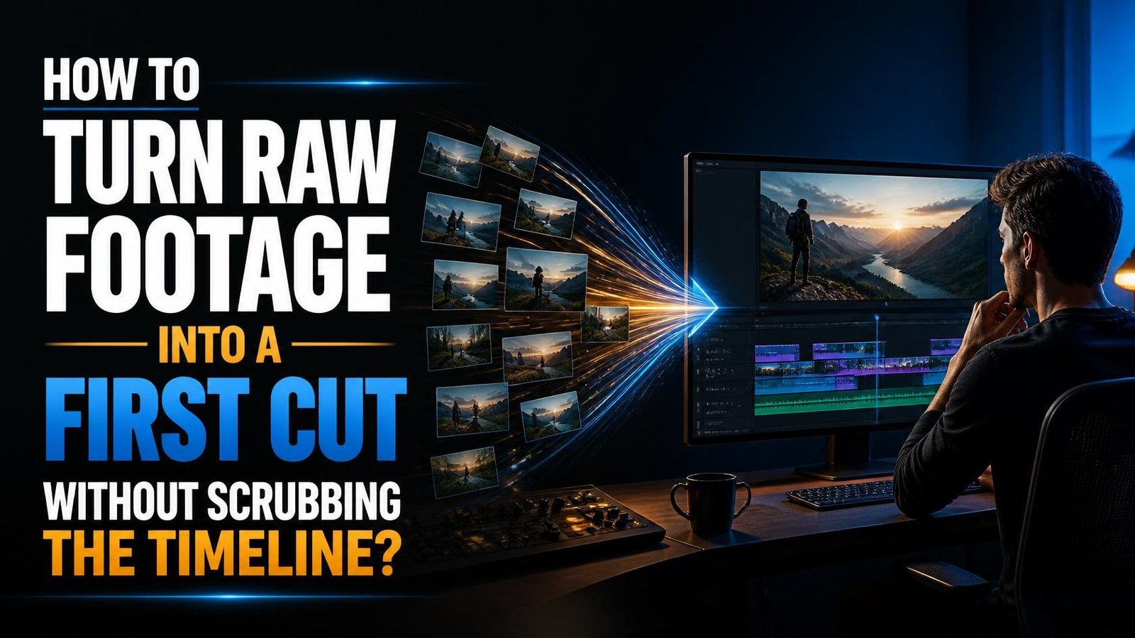 How to Turn Raw Footage Into a First Cut Without Scrubbing the Timeline?